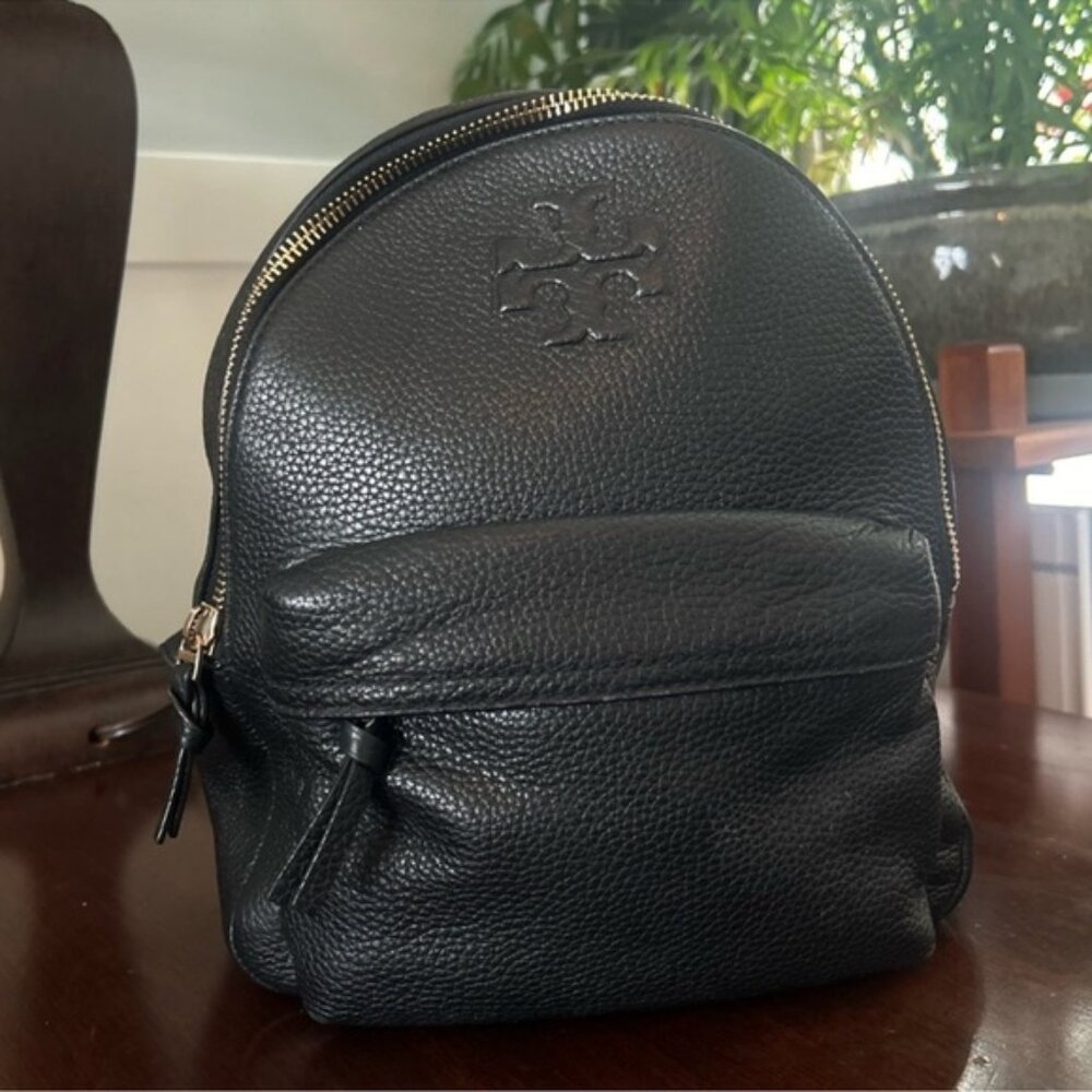 Tory Burch Black Leather Backpack